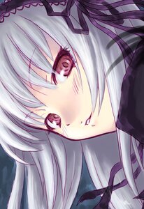 Rating: Safe Score: 0 Tags: 1girl black_ribbon black_wings blush close-up face frills hair_ribbon hairband image long_hair looking_at_viewer ribbon silver_hair smile solo suigintou User: admin