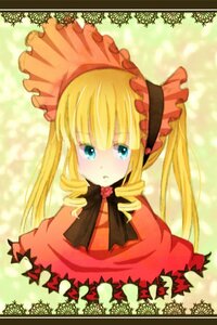 Rating: Safe Score: 0 Tags: 1girl auto_tagged blonde_hair blush bonnet bow dress drill_hair frills image long_hair long_sleeves looking_at_viewer shinku solo twintails User: admin