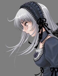 Rating: Safe Score: 0 Tags: 1girl black_ribbon dress flower frills hairband image juliet_sleeves long_hair long_sleeves puffy_sleeves red_eyes ribbon silver_hair simple_background solo suigintou tears upper_body white_background User: admin