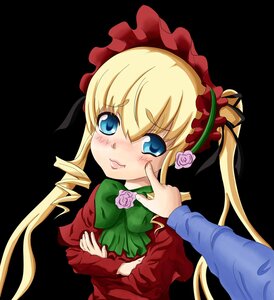 Rating: Safe Score: 0 Tags: 1girl auto_tagged blonde_hair blue_eyes blush bow drill_hair flower image long_hair long_sleeves looking_at_viewer pink_flower pink_rose rose shinku simple_background solo twintails User: admin
