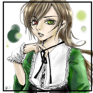 Rating: Safe Score: 0 Tags: 1girl brown_hair dress frills green_dress green_eyes heterochromia image long_hair long_sleeves looking_at_viewer red_eyes solo suiseiseki upper_body User: admin