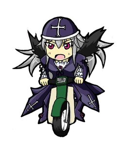 Rating: Safe Score: 0 Tags: 1girl cross hat image long_hair necklace open_mouth purple_eyes solo striped suigintou white_hair User: admin
