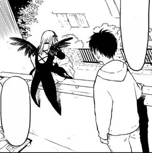 Rating: Safe Score: 0 Tags: 1boy 1girl bird feathered_wings feathers greyscale hood hood_down image long_hair monochrome outdoors pants solo standing suigintou wings User: admin
