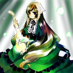 Rating: Safe Score: 0 Tags: 1girl black_ribbon blue_eyes brown_hair dress frills green_dress heterochromia image long_hair long_sleeves looking_at_viewer red_eyes solo suiseiseki very_long_hair watering_can User: admin