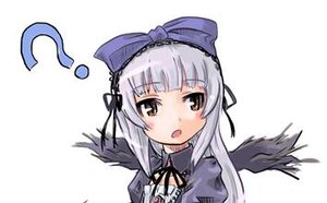Rating: Safe Score: 0 Tags: 1girl :o ? bangs black_ribbon black_wings blush brown_eyes dress image long_hair long_sleeves looking_at_viewer open_mouth ribbon silver_hair simple_background solo suigintou upper_body white_background wings User: admin
