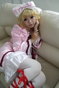 Rating: Safe Score: 0 Tags: 1girl blonde_hair couch dress frills hinaichigo leg_ribbon lips looking_at_viewer lying on_couch on_side realistic ribbon short_hair smile solo User: admin