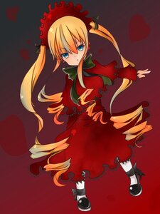 Rating: Safe Score: 0 Tags: 1girl auto_tagged black_footwear blonde_hair blue_eyes bow capelet dress drill_hair flower full_body image long_hair long_sleeves looking_at_viewer petals red_dress rose shinku shoes solo standing twin_drills twintails very_long_hair User: admin