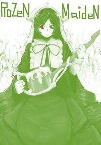 Rating: Safe Score: 0 Tags: 1girl dress frills green_eyes green_theme heterochromia image long_hair long_sleeves looking_at_viewer monochrome red_eyes ribbon solo suiseiseki very_long_hair User: admin