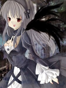 Rating: Safe Score: 0 Tags: 1girl :d black_dress black_ribbon black_wings breasts choker dress flower frilled_sleeves frills hairband image long_hair long_sleeves looking_at_viewer open_mouth red_eyes ribbon rose silver_hair smile solo suigintou wings User: admin