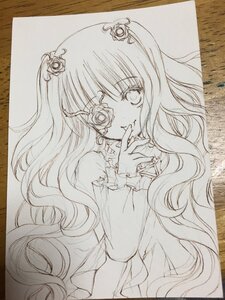 Rating: Safe Score: 0 Tags: 1girl blush dress eyepatch flower graphite_(medium) hair_ornament image kirakishou long_hair monochrome photo rose shikishi solo traditional_media very_long_hair wavy_hair User: admin