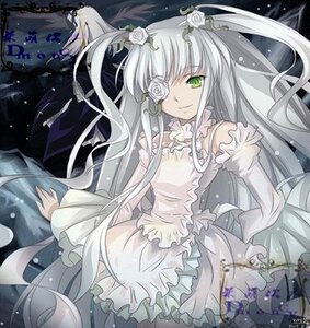 Rating: Safe Score: 0 Tags: 1girl doll_joints dress eyepatch flower frills green_eyes hair_flower image joints kirakishou long_hair pair rose silver_hair smile solo suigintou traditional_media very_long_hair white_flower white_rose User: admin