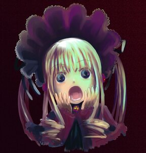 Rating: Safe Score: 0 Tags: 1girl :o blonde_hair blue_eyes bonnet bow drill_hair hand_to_own_mouth hat image long_hair long_sleeves looking_at_viewer open_mouth shinku simple_background solo twintails upper_body User: admin