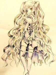 Rating: Safe Score: 0 Tags: 1girl dress hair_ornament image kirakishou long_hair looking_back monochrome solo thighhighs traditional_media very_long_hair User: admin