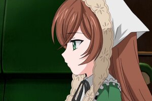 Rating: Safe Score: 0 Tags: 1girl bangs braid brown_hair closed_mouth dress frills green_eyes image long_hair portrait profile ribbon solo suiseiseki User: admin