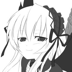 Rating: Safe Score: 0 Tags: 1girl blush closed_mouth frills greyscale hair_ribbon image long_hair looking_at_viewer monochrome ribbon simple_background smile solo suigintou white_background User: admin