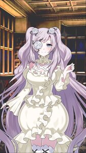 Rating: Safe Score: 0 Tags: 1girl blue_eyes breasts cleavage dress flower frills hair_flower hair_ornament image kirakishou long_hair looking_at_viewer rose smile solo thighhighs twintails very_long_hair white_dress white_flower white_rose User: admin