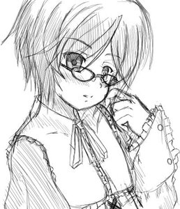 Rating: Safe Score: 0 Tags: 1girl auto_tagged blush closed_mouth frills glasses greyscale image long_sleeves looking_at_viewer monochrome nagato_yuki neck_ribbon ribbon short_hair simple_background sketch solo souseiseki upper_body white_background User: admin
