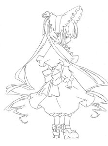 Rating: Safe Score: 0 Tags: 1girl animal_ears bow capelet dress full_body greyscale hairband image lolita_fashion long_hair long_sleeves monochrome shinku solo standing striped twintails very_long_hair white_background User: admin