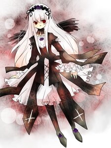 Rating: Safe Score: 0 Tags: 1girl black_wings dress flower frills full_body hairband image long_hair long_sleeves looking_at_viewer puffy_sleeves red_eyes ribbon rose silver_hair solo suigintou very_long_hair wings User: admin