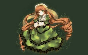 Rating: Safe Score: 0 Tags: 1girl brown_hair dress drill_hair frills green_dress green_eyes heterochromia image long_hair long_sleeves looking_at_viewer red_eyes simple_background solo suiseiseki very_long_hair User: admin