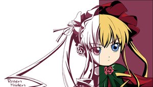 Rating: Safe Score: 0 Tags: 1girl blonde_hair blue_eyes bonnet bow bowtie close-up closed_mouth copyright_name dress face flower image ixy long_hair looking_at_viewer red_background red_dress rose rozen_maiden serious shinku sidelocks simple_background solo twintails unfinished white_background User: admin