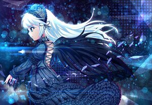 Rating: Safe Score: 0 Tags: 1girl blue_eyes dress frills hairband image long_hair long_sleeves night night_sky profile puffy_sleeves ribbon silver_hair sky solo star_(sky) starry_sky suigintou very_long_hair white_hair User: admin