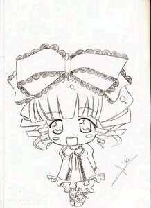 Rating: Safe Score: 0 Tags: 1girl :d artist_name bangs blush bow chibi dress drill_hair eyebrows_visible_through_hair full_body hinaichigo image monochrome open_mouth signature smile solo tears traditional_media User: admin