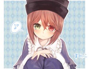 Rating: Safe Score: 0 Tags: 1boy ? argyle argyle_background argyle_legwear blush board_game brown_hair checkered checkered_background checkered_floor checkered_kimono checkered_skirt chess_piece dress eighth_note frilled_shirt_collar frills green_eyes hat heterochromia image long_sleeves musical_note perspective plaid_background red_eyes solo souseiseki spoken_musical_note tile_floor tile_wall tiles User: admin