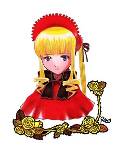 Rating: Safe Score: 0 Tags: 1girl blonde_hair blue_eyes blush bonnet drill_hair flower image long_hair looking_at_viewer pink_flower pink_rose red_dress rose shinku sidelocks simple_background solo twin_drills white_background yellow_flower yellow_rose User: admin