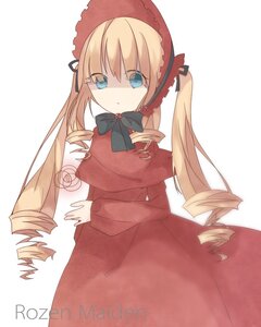 Rating: Safe Score: 0 Tags: 1girl blonde_hair blue_eyes bonnet bow bowtie dress drill_hair image long_hair long_sleeves looking_at_viewer red_dress shinku simple_background solo twin_drills twintails very_long_hair white_background User: admin