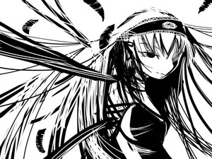Rating: Safe Score: 0 Tags: 1girl akemi_homura dress greyscale hairband image long_hair looking_at_viewer monochrome simple_background solo suigintou white_background User: admin