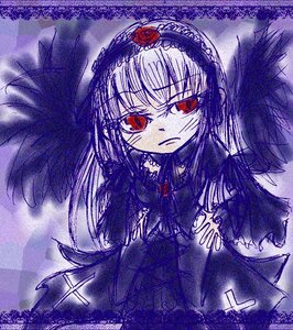 Rating: Safe Score: 0 Tags: 1girl black_dress black_wings dress elbow_gloves feathered_wings frills gloves image long_hair looking_at_viewer red_eyes sad solo suigintou wings User: admin