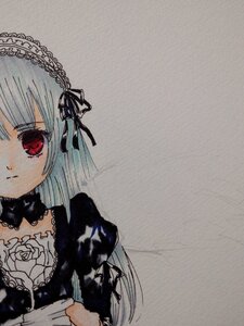 Rating: Safe Score: 0 Tags: 1girl bangs black_dress black_ribbon closed_mouth detached_collar dress flower frills grey_background hairband image juliet_sleeves long_hair long_sleeves looking_at_viewer puffy_sleeves red_eyes rose silver_hair solo suigintou upper_body white_flower User: admin