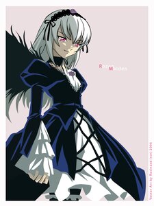 Rating: Safe Score: 0 Tags: 1girl black_wings dress frilled_sleeves frills hairband image juliet_sleeves long_hair long_sleeves looking_at_viewer pink_eyes puffy_sleeves silver_hair simple_background solo suigintou wings User: admin