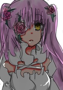 Rating: Safe Score: 0 Tags: 1girl dress flower hair_flower hair_ornament image kirakishou long_hair pink_hair red_flower rose solo upper_body yellow_eyes User: admin