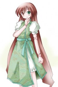 Rating: Safe Score: 0 Tags: 1girl bloomers dress frills green_dress green_eyes heterochromia image jewelry long_hair looking_at_viewer puffy_short_sleeves puffy_sleeves red_eyes short_sleeves simple_background solo standing suiseiseki underwear white_background User: admin