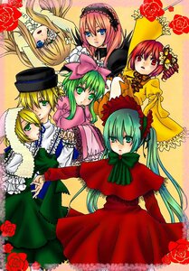 Rating: Safe Score: 0 Tags: 6+girls blonde_hair blue_eyes bonnet bow dress eyepatch flower frills green_eyes green_hair hair_ornament hairband hat hatsune_miku hina_ichigo image kanaria long_hair multiple multiple_girls pink_bow pink_rose red_flower red_rose rose shinku short_hair siblings sisters souseiseki suigintou suiseiseki tagme top_hat twins twintails very_long_hair User: admin