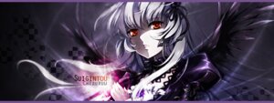 Rating: Safe Score: 0 Tags: 1girl black_wings copyright_name dress frills image letterboxed lolita_fashion long_hair looking_at_viewer red_eyes ribbon silver_hair solo suigintou wings User: admin