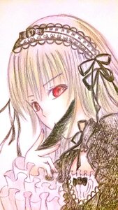 Rating: Safe Score: 0 Tags: 1girl bangs black_ribbon eyebrows_visible_through_hair frills hairband image looking_at_viewer red_eyes ribbon solo suigintou white_background User: admin