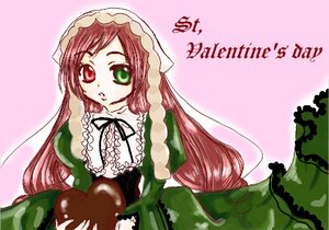 Rating: Safe Score: 0 Tags: 1girl brown_hair chocolate dress food frills green_dress green_eyes heart heterochromia image lolita_fashion long_hair long_sleeves looking_at_viewer red_eyes ribbon solo suiseiseki very_long_hair User: admin