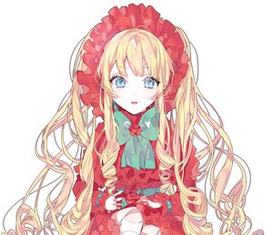 Rating: Safe Score: 0 Tags: 1girl bad_id bad_pixiv_id blonde_hair blue_eyes blush bonnet bow bowtie doll dress drill_hair flower green_bow image long_hair looking_at_viewer parted_lips piyo_(ppotatto) red_dress rose rozen_maiden shinku simple_background solo teeth twintails very_long_hair white_background User: admin