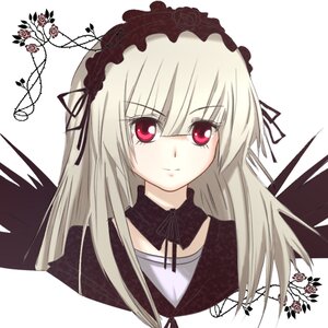 Rating: Safe Score: 0 Tags: 1girl bangs black_ribbon black_wings blush closed_mouth dress flower hairband image long_hair long_sleeves looking_at_viewer red_eyes ribbon rose silver_hair simple_background smile solo suigintou upper_body white_background wings User: admin