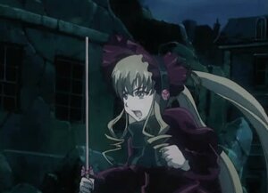 Rating: Safe Score: 0 Tags: 1girl blonde_hair bonnet dress image long_hair long_sleeves open_mouth red_dress shinku solo suigintou upper_body User: admin