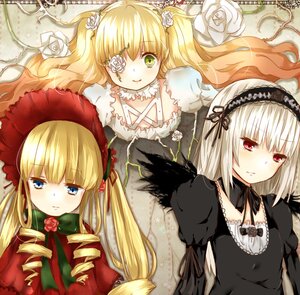 Rating: Safe Score: 0 Tags: 3girls blonde_hair blue_eyes bow dress drill_hair eyepatch flower frills image long_hair long_sleeves looking_at_viewer multiple multiple_girls red_eyes rose shinku silver_hair smile suigintou tagme twin_drills twintails white_flower white_rose User: admin