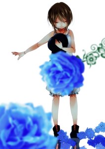 Rating: Safe Score: 0 Tags: 1girl blue_flower blue_rose blurry blurry_background blurry_foreground bouquet brown_hair closed_eyes depth_of_field flower hat hat_removed headwear_removed image motion_blur red_flower rose short_hair sleeveless smile solo souseiseki striped white_rose User: admin