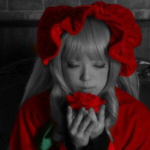 Rating: Safe Score: 0 Tags: 1girl closed_eyes flower hat holding holding_flower long_hair shinku solo upper_body User: admin