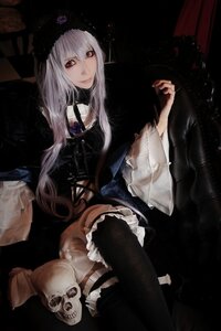 Rating: Safe Score: 0 Tags: 1girl dress frills gothic_lolita lolita_fashion long_hair silver_hair sitting solo suigintou User: admin