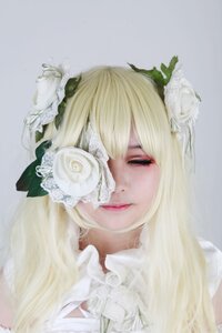 Rating: Safe Score: 0 Tags: 1girl bangs blonde_hair closed_eyes closed_mouth facing_viewer flower hair_flower hair_ornament kirakishou lips long_hair portrait rose solo white_flower white_rose User: admin