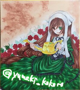 Rating: Safe Score: 0 Tags: 1girl brown_hair dress flower frills green_dress green_eyes hat head_scarf heterochromia image long_hair long_sleeves looking_at_viewer red_eyes red_flower red_rose rose solo suiseiseki very_long_hair watering_can User: admin