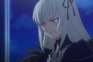 Rating: Safe Score: 0 Tags: 1girl black_ribbon closed_mouth flower frills hair_ribbon image long_hair looking_at_viewer night pink_eyes ribbon sky solo suigintou User: admin